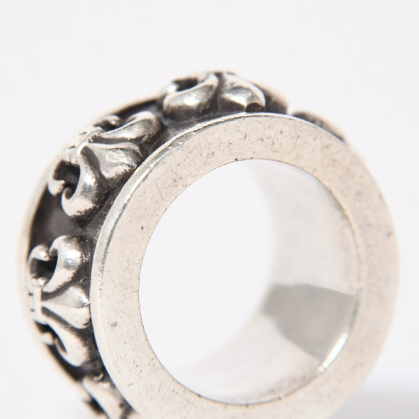 CHROME HEARTS クロムハーツ スピナー BSフレア リング サイズ18号 重量約39.09g 指輪 百合の紋章 アクセサリー シルバー925 美品 中古 4a007039