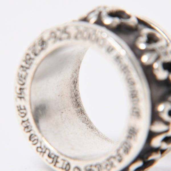 CHROME HEARTS クロムハーツ スピナー BSフレア リング サイズ18号 重量約39.09g 指輪 百合の紋章 アクセサリー シルバー925 美品 中古 4a007039
