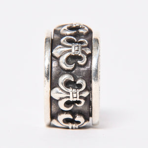 CHROME HEARTS クロムハーツ スピナー BSフレア リング サイズ18号 重量約39.09g 指輪 百合の紋章 アクセサリー シルバー925 美品 中古 4a007039
