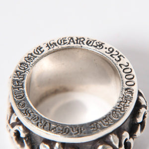 CHROME HEARTS クロムハーツ スピナー BSフレア リング サイズ18号 重量約39.09g 指輪 百合の紋章 アクセサリー シルバー925 美品 中古 4a007039
