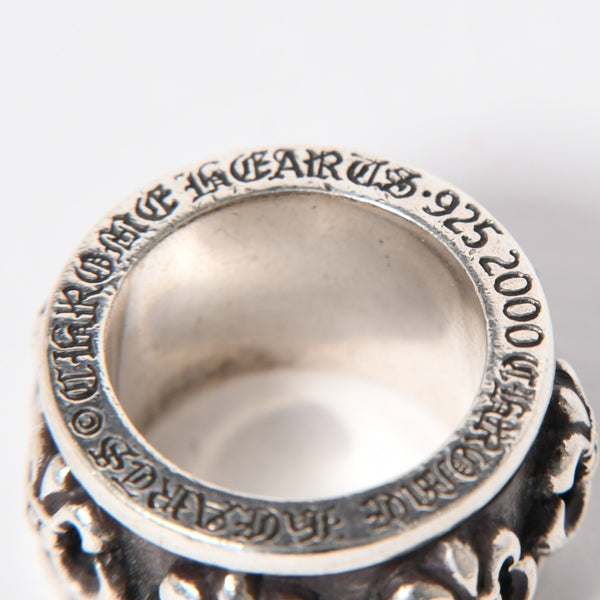 CHROME HEARTS クロムハーツ スピナー BSフレア リング サイズ18号 重量約39.09g 指輪 百合の紋章 アクセサリー シルバー925 美品 中古 4a007039