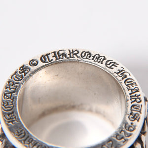 CHROME HEARTS クロムハーツ スピナー BSフレア リング サイズ18号 重量約39.09g 指輪 百合の紋章 アクセサリー シルバー925 美品 中古 4a007039