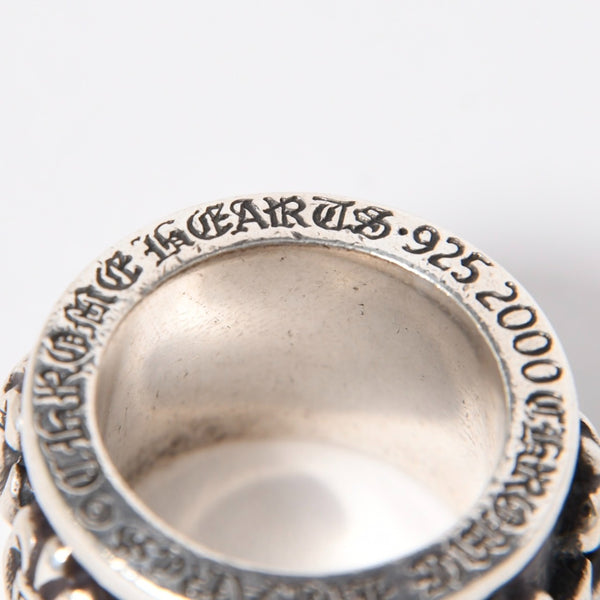 CHROME HEARTS クロムハーツ スピナー BSフレア リング サイズ18号 重量約39.09g 指輪 百合の紋章 アクセサリー シルバー925 美品 中古 4a007039