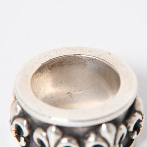 CHROME HEARTS クロムハーツ スピナー BSフレア リング サイズ18号 重量約39.09g 指輪 百合の紋章 アクセサリー シルバー925 美品 中古 4a007039