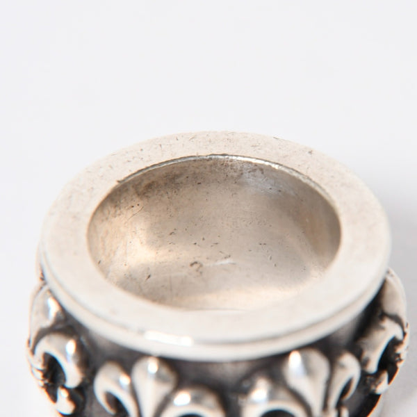 CHROME HEARTS クロムハーツ スピナー BSフレア リング サイズ18号 重量約39.09g 指輪 百合の紋章 アクセサリー シルバー925 美品 中古 4a007039