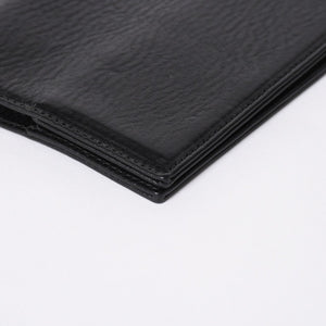 極美品 CHROME HEARTS クロムハーツ パスポートケース パスポートカバー セメタリークロス レザー ブラック 中古 4a006699