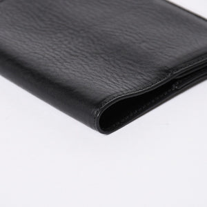 極美品 CHROME HEARTS クロムハーツ パスポートケース パスポートカバー セメタリークロス レザー ブラック 中古 4a006699