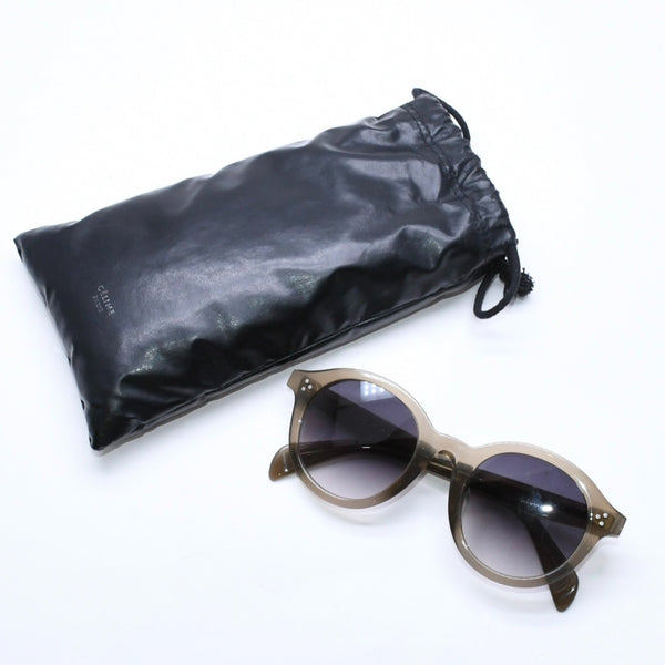 極美品 CELINE セリーヌ サングラス アイウェア CL4034FS 57P 50◻︎23 145 グラデーションレンズ カーキ 中古 4a006702