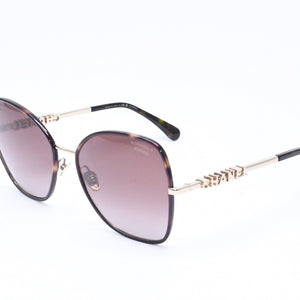 極美品 CHANEL シャネル バタフライ サングラス アイウェア 4283 c.429/S9 サイズ58□17 135 ココマーク べっ甲カラー 中古 4a006613