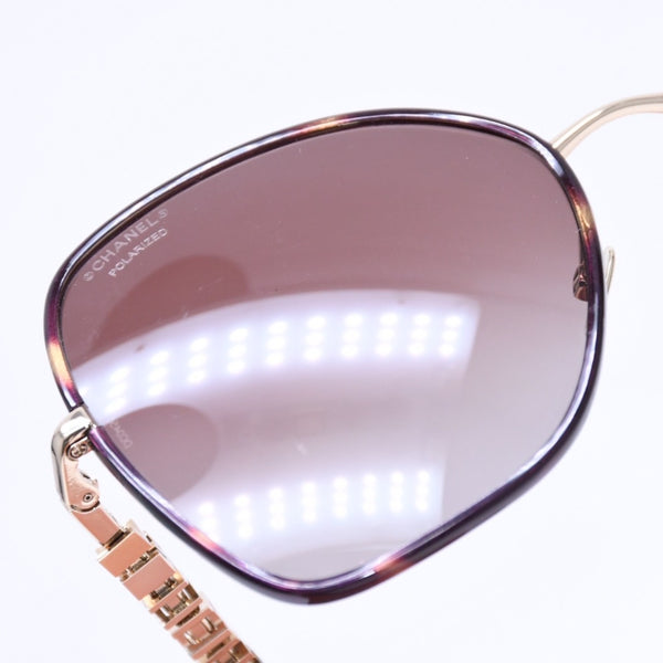 極美品 CHANEL シャネル バタフライ サングラス アイウェア 4283 c.429/S9 サイズ58□17 135 ココマーク べっ甲カラー 中古 4a006613