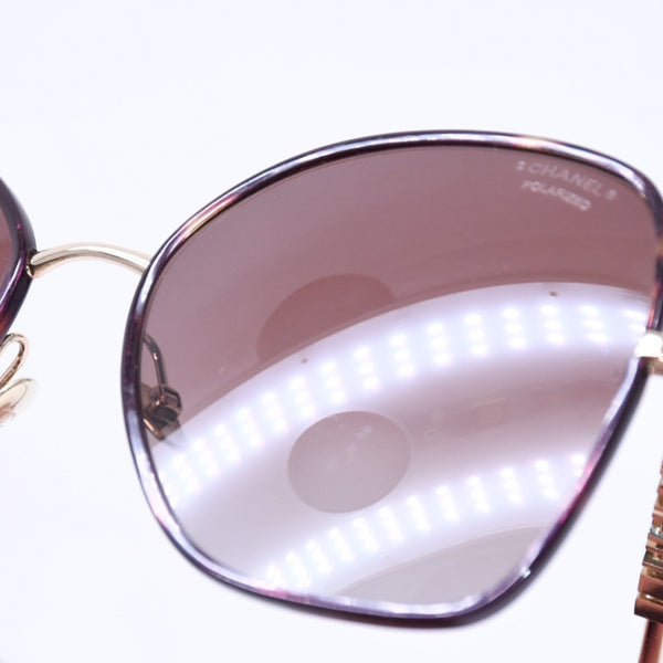 極美品 CHANEL シャネル バタフライ サングラス アイウェア 4283 c.429/S9 サイズ58□17 135 ココマーク べっ甲カラー 中古 4a006613