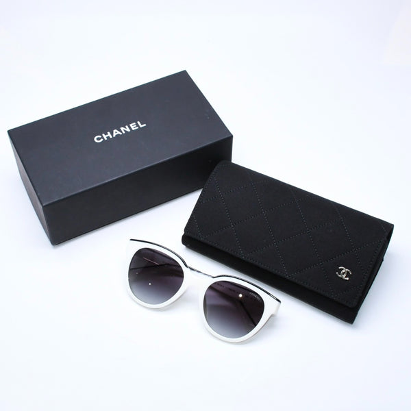 極美品 CHANEL シャネル サングラス アイウェア 5414-A c.1763/S6 サイズ54□20 140 ココマーク バイカラー 中古 4a006632