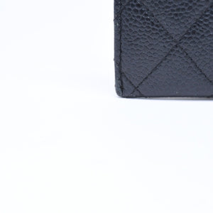 CHANEL シャネル クラシック カードケース 16番台 ココマーク キャビアスキン ブラック ゴールド金具 美品 中古 4a006631
