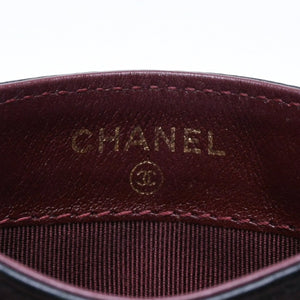 CHANEL シャネル クラシック カードケース 16番台 ココマーク キャビアスキン ブラック ゴールド金具 美品 中古 4a006631