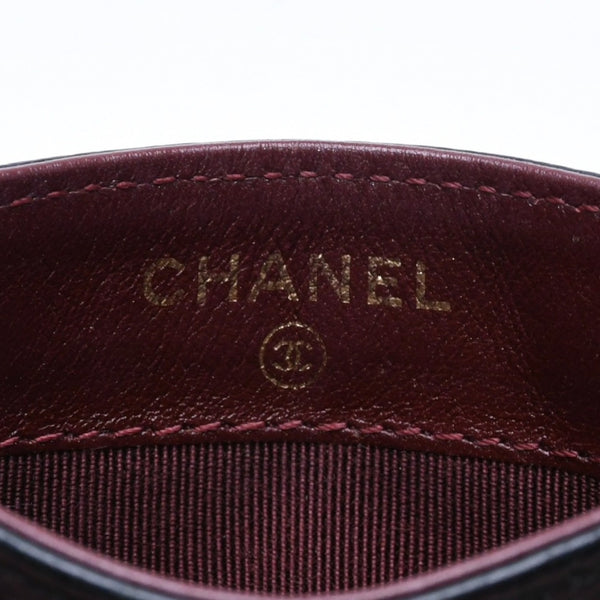 CHANEL シャネル クラシック カードケース 16番台 ココマーク キャビアスキン ブラック ゴールド金具 美品 中古 4a006631