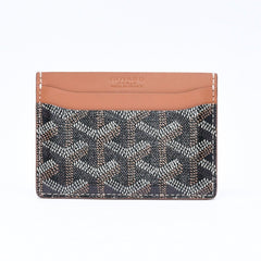 極美品 GOYARD ゴヤール サンシュルピス カードケース ブラック ブラウン STSULPPMLTY01CL03X 中古 4a006674