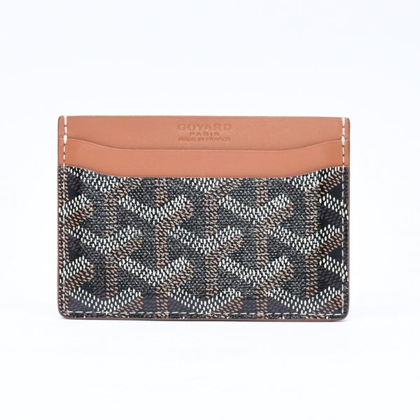 極美品 GOYARD ゴヤール サンシュルピス カードケース ブラック ブラウン STSULPPMLTY01CL03X 中古 4a006674