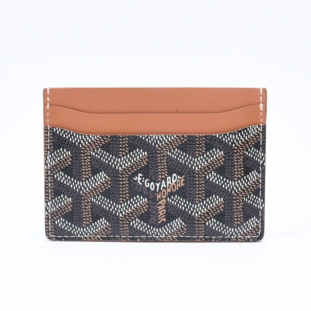 極美品 GOYARD ゴヤール サンシュルピス カードケース ブラック ブラウン STSULPPMLTY01CL03X 中古 4a006674