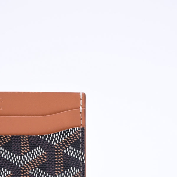 極美品 GOYARD ゴヤール サンシュルピス カードケース ブラック ブラウン STSULPPMLTY01CL03X 中古 4a006674