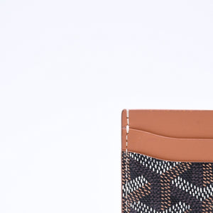 極美品 GOYARD ゴヤール サンシュルピス カードケース ブラック ブラウン STSULPPMLTY01CL03X 中古 4a006674