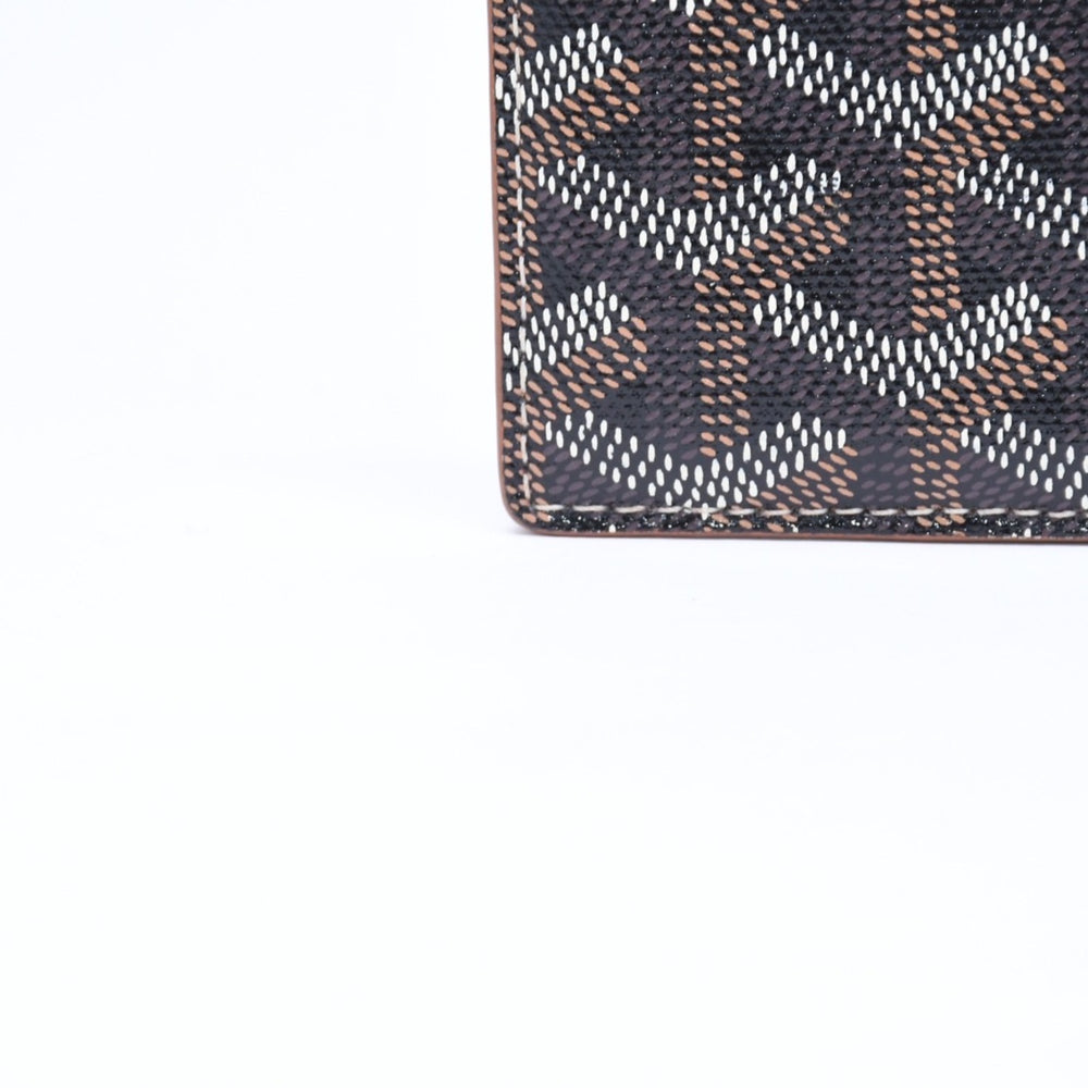 Very good condition GOYARD Saint-Sulpice Card Case Black Brown STSULPPMLTY01CL03X Used 4a006674