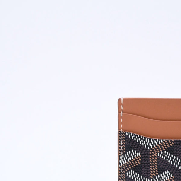 極美品 GOYARD ゴヤール サンシュルピス カードケース ブラック ブラウン STSULPPMLTY01CL03X 中古 4a006674
