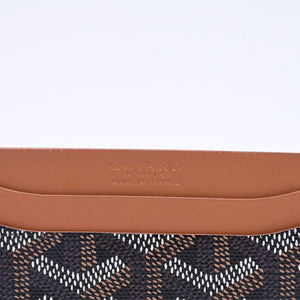 極美品 GOYARD ゴヤール サンシュルピス カードケース ブラック ブラウン STSULPPMLTY01CL03X 中古 4a006674