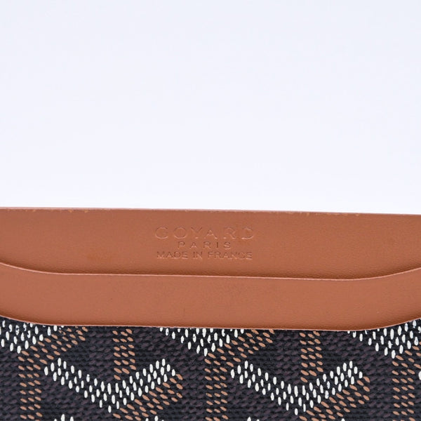極美品 GOYARD ゴヤール サンシュルピス カードケース ブラック ブラウン STSULPPMLTY01CL03X 中古 4a006674