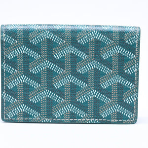 極美品 GOYARD ゴヤール マルゼルブ カードケース グリーン MALESHPMLTY09CL09X PVC ヴォーゼルカーフスキン 中古 4a006710