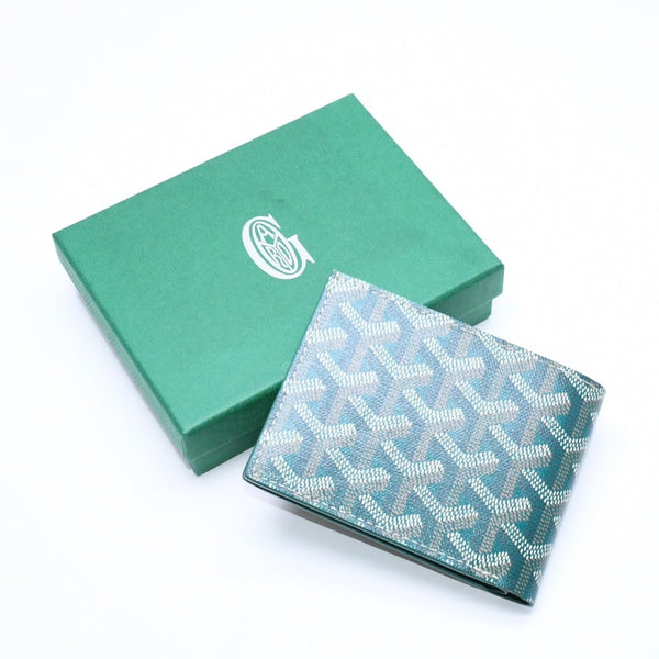新品未使用 GOYARD ゴヤール 新品未使用 VICTOIRE WALLET ヴィクトワール ウォレット VICTO8PMLTY09CL09X PVC レザー グリーン 中古 4a006732