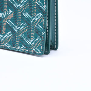 極美品 GOYARD ゴヤール マルゼルブ カードケース グリーン MALESHPMLTY09CL09X PVC ヴォーゼルカーフスキン 中古 4a006710