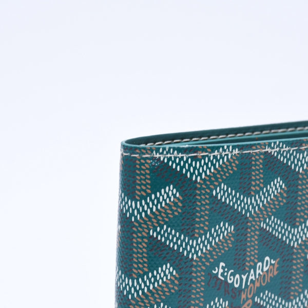 新品未使用 GOYARD ゴヤール 新品未使用 VICTOIRE WALLET ヴィクトワール ウォレット VICTO8PMLTY09CL09X PVC レザー グリーン 中古 4a006732