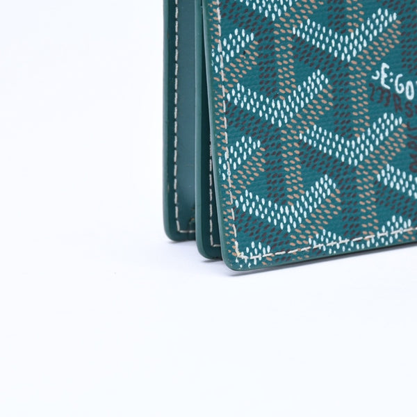 極美品 GOYARD ゴヤール マルゼルブ カードケース グリーン MALESHPMLTY09CL09X PVC ヴォーゼルカーフスキン 中古 4a006710