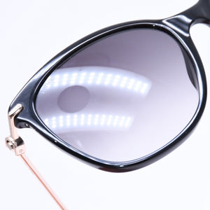 極美品 LOEWE ロエベ サングラス アイウェア SLW935 COL 700E サイズ56□18 135 サイドロゴ ブラック アセテート 中古 4a006712
