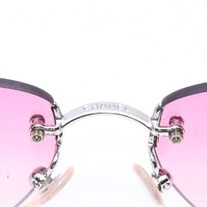 極美品 CHANEL シャネル サングラス リムレス アイウェア ココマーク 4013 c.124/58 サイズ59◻︎16 130 中古 4a006711