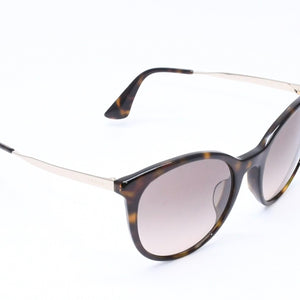 極美品 PRADA プラダ サングラス アイウェア SPR17AS-F 2AU-3D0 サイズ55□21 140 ベッコウ柄 サイドロゴ アセテート 中古 4a006708