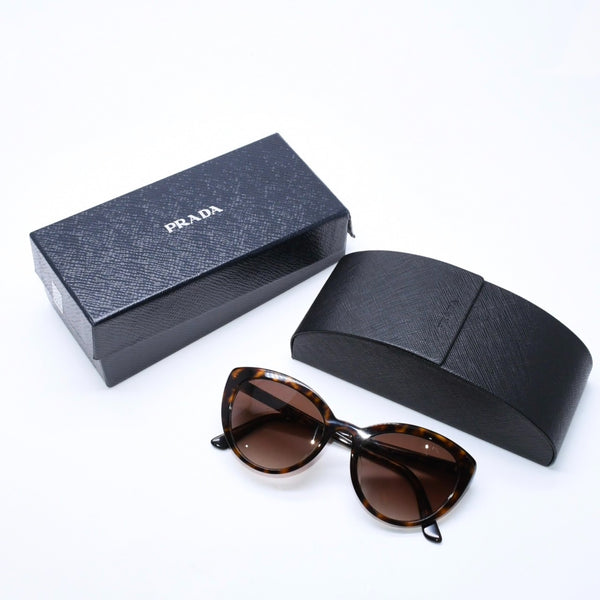 極美品 PRADA プラダ Sunglasses サングラス アイウェア ブラウン ブラック SPR 02V-F サイズ54◻︎20 中古 4a006692
