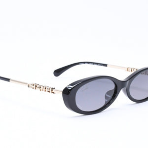 新品同様 CHANEL シャネル サングラス アイウェア 5565-A c.622/S8 サイズ54□17 140 ココマーク ブラック アセテート 中古 4a006614