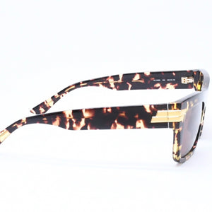 極美品 BOTTEGA VENETA ボッテガヴェネタ サイドロゴ サングラス アイウェア サイズ56◻︎18 145 BV1058S ゴールド金具 中古 4a006688