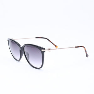 極美品 LOEWE ロエベ サングラス アイウェア SLW935 COL 700E サイズ56□18 135 サイドロゴ ブラック アセテート 中古 4a006712