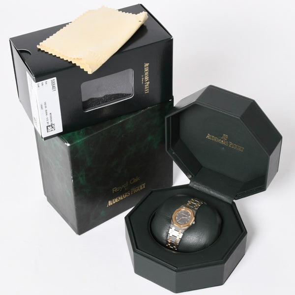 AUDEMARS PIGUET オーデマ ピゲ ロイヤルオーク レディ 25mm 腕時計 66339SA.OO.0722SA.01 YG SS 重量53.74g グレー文字盤 美品 中古 4a006715