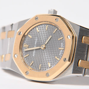 AUDEMARS PIGUET オーデマ ピゲ ロイヤルオーク レディ 25mm 腕時計 66339SA.OO.0722SA.01 YG SS 重量53.74g グレー文字盤 美品 中古 4a006715