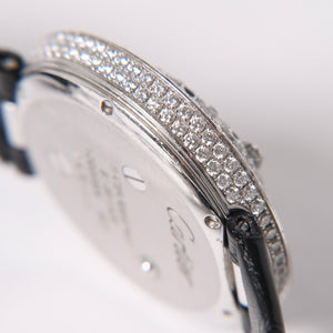 CARTIER カルティエ PANTHERE パンサー 腕時計 HPI00648 重量95,8g WG クォーツ レザー ブラック文字盤 美品 中古 4a006555