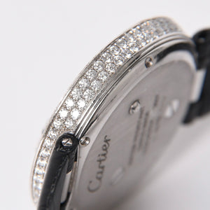 CARTIER カルティエ PANTHERE パンサー 腕時計 HPI00648 重量95,8g WG クォーツ レザー ブラック文字盤 美品 中古 4a006555