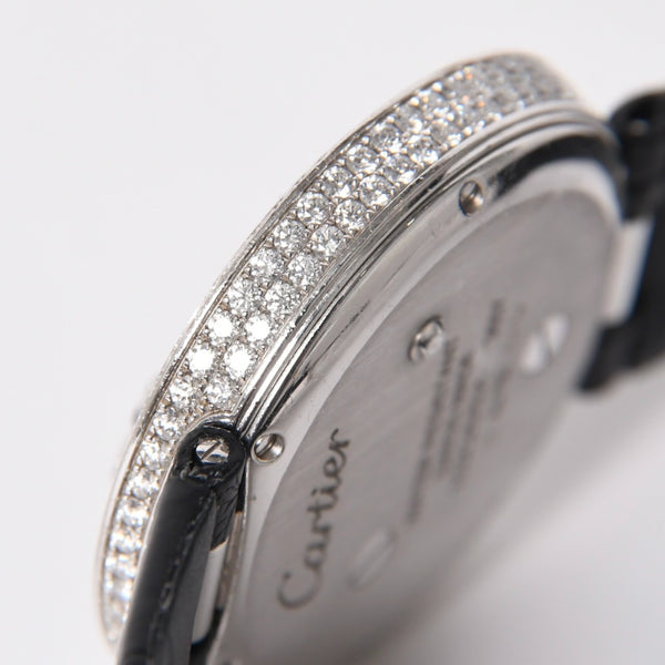CARTIER カルティエ PANTHERE パンサー 腕時計 HPI00648 重量95,8g WG クォーツ レザー ブラック文字盤 美品 中古 4a006555