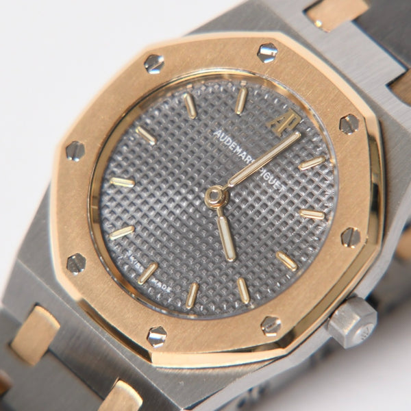 AUDEMARS PIGUET オーデマ ピゲ ロイヤルオーク レディ 25mm 腕時計 66339SA.OO.0722SA.01 YG SS 重量53.74g グレー文字盤 美品 中古 4a006715