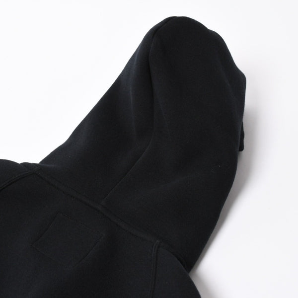 極美品 SACAI サカイ スポンジスウェット × ナイロンツイルフーディ SCM-057 2サイズ ブラック ドッキング シルバー金具 日本製 中古 4a006869