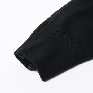 極美品 SACAI サカイ スポンジスウェット × ナイロンツイルフーディ SCM-057 2サイズ ブラック ドッキング シルバー金具 日本製 中古 4a006869