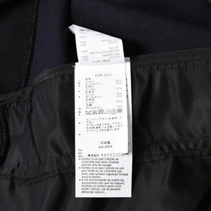 極美品 SACAI サカイ スポンジスウェット × ナイロンツイルフーディ SCM-057 2サイズ ブラック ドッキング シルバー金具 日本製 中古 4a006869