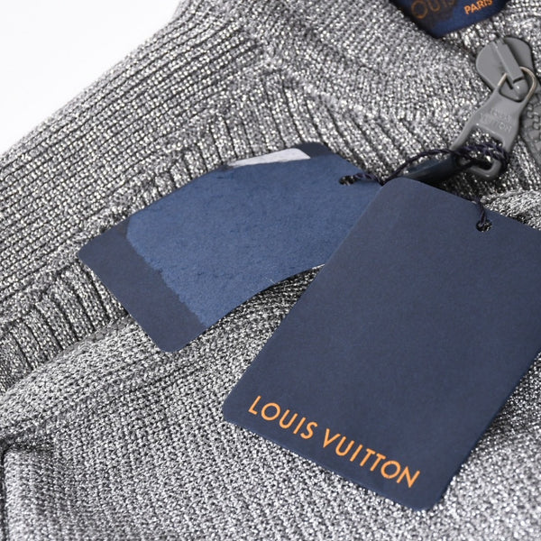 極美品 LOUIS VUITTON ルイヴィトン リブユーティリティベスト RM192 ヴァージル期 Sサイズ 3Dマルチポケット シルバー グレー金具 中古 4a006867